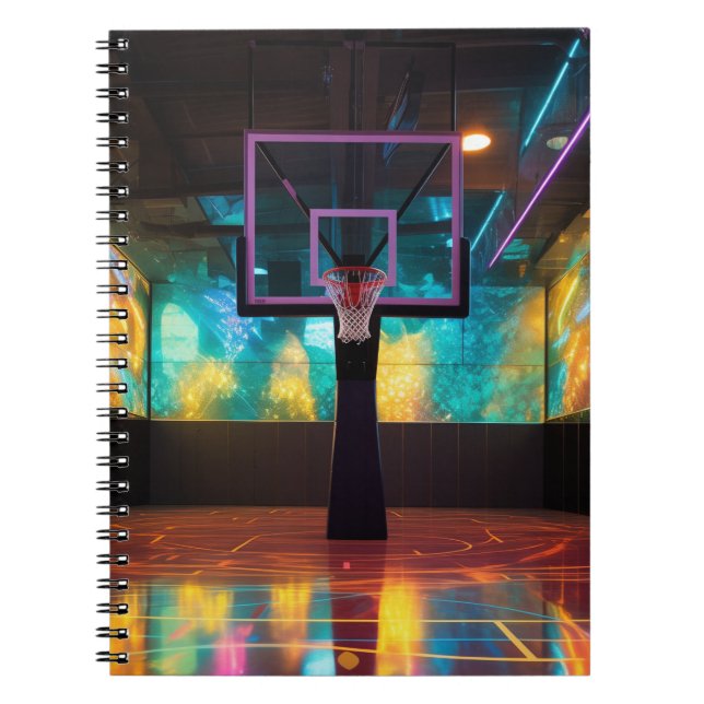 Caderno Espiral Basquete Vibrante (Frente)