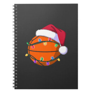 Caderno Espiral Basquetebol de Homem de Neve Natal Santa Beisebol 