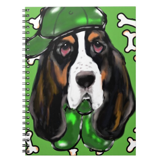 Caderno Espiral Basset Hound (Frente)