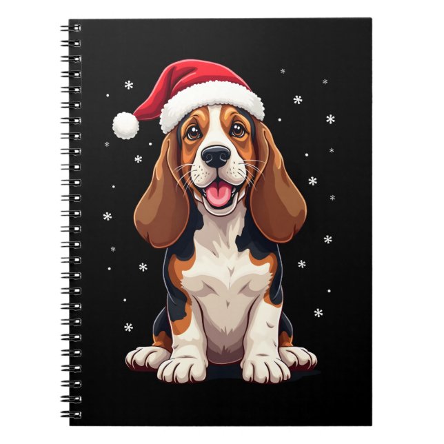 Caderno Espiral Basset Hound Christmas Tank Top (Frente)