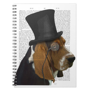 Caderno Espiral Basset Hound, Formal Hound e Hat