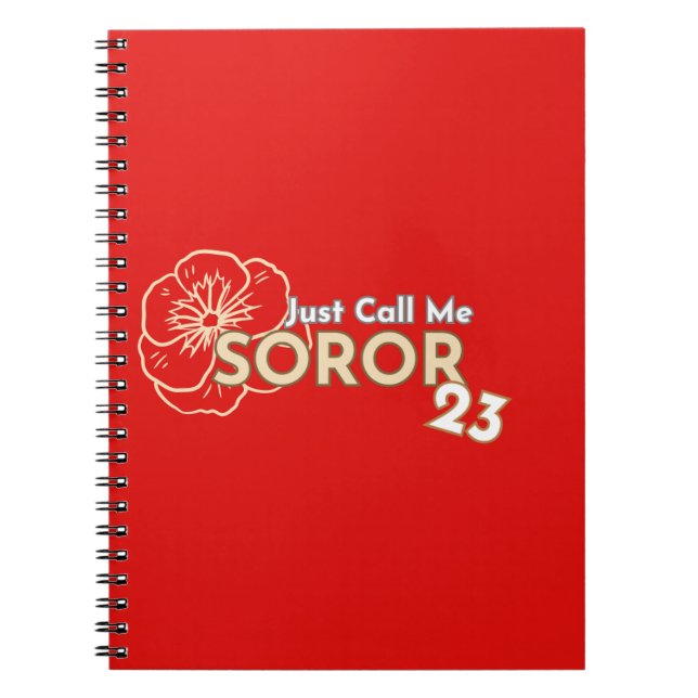 Caderno Espiral Basta Me Chamar De Notebook Crimsom & Cream 2023 (Frente)