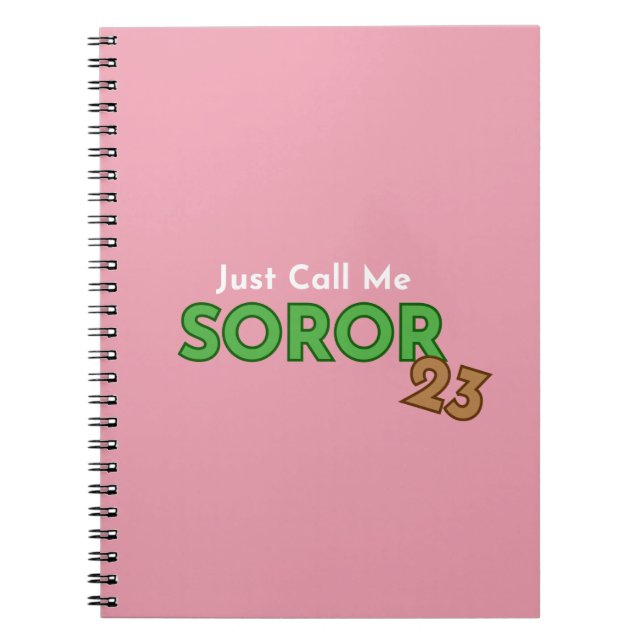 Caderno Espiral Basta Me Chamar De Notebook Soror 2023 (Frente)