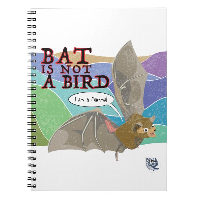 Caderno Espiral Bat não é um pássaro (Frente)