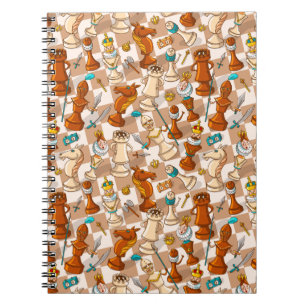 Caderno Espiral batalha de xadrez