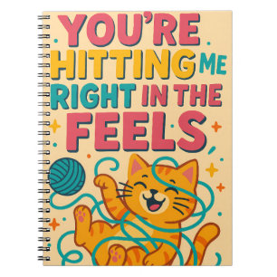 Caderno Espiral Bate-me no notebook da Gata de Sentimentos