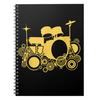Caderno Espiral baterista de percussão do kit de tambor legal