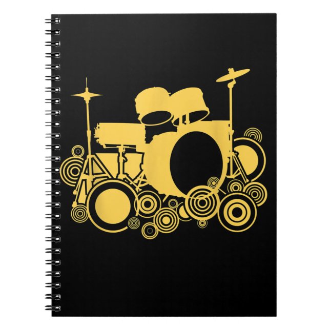 Caderno Espiral baterista de percussão do kit de tambor legal (Frente)