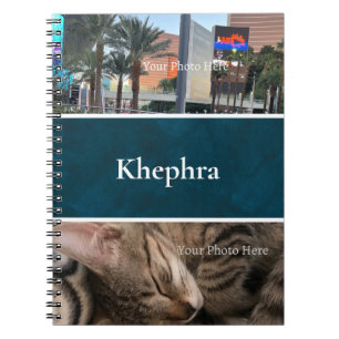 Caderno Espiral Batik Name e Photo Collage Notebook