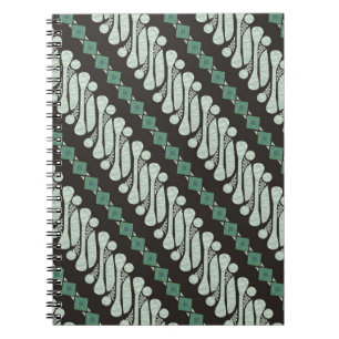 Caderno Espiral Batik Parang Yogyakarta, em vários padrões moder