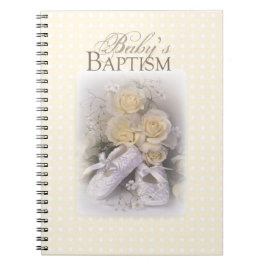Caderno Espiral Batismo de Bebê Neutro, Nome Personalizável, Liam