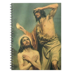 Caderno Espiral Batismo de Jesus Cristo por João Batista