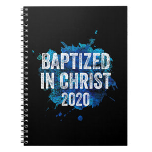 Caderno Espiral Batizado em Cristo 2020 Igreja Batismo Cristã C