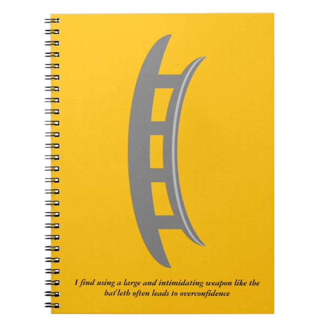 Caderno Espiral Bat'leth (Frente)