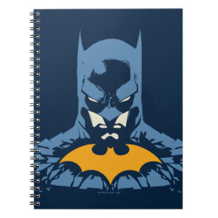 Caderno Espiral Batman Quebrado Com Logótipo Dourado