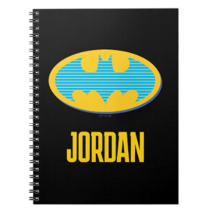 Caderno Espiral Batman   Símbolo de faixas cianas