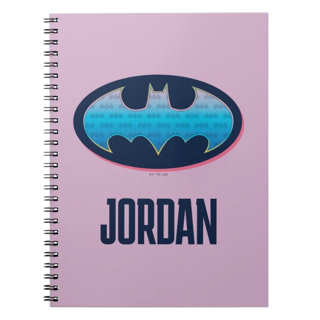 Caderno Espiral Batman | Símbolo rosa e azul (Frente)