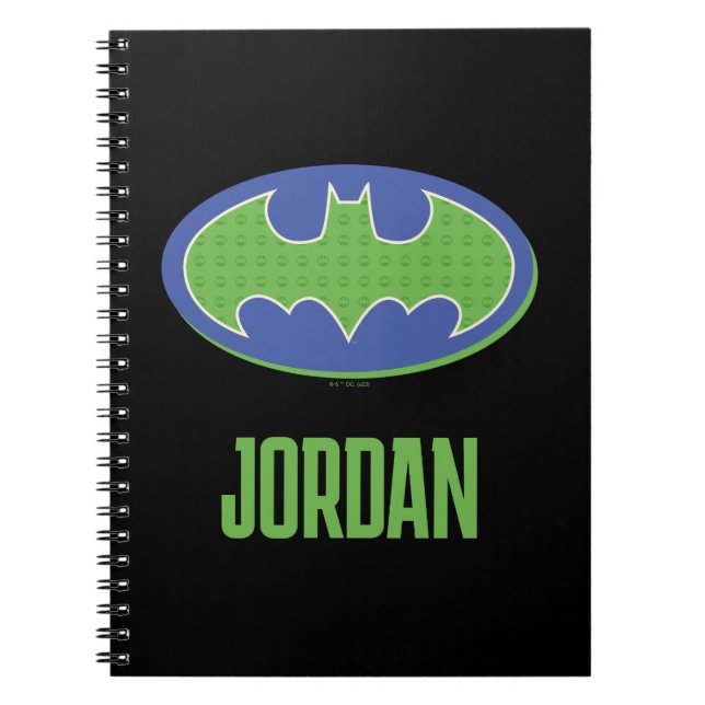 Caderno Espiral Batman | Símbolo roxo e verde (Frente)