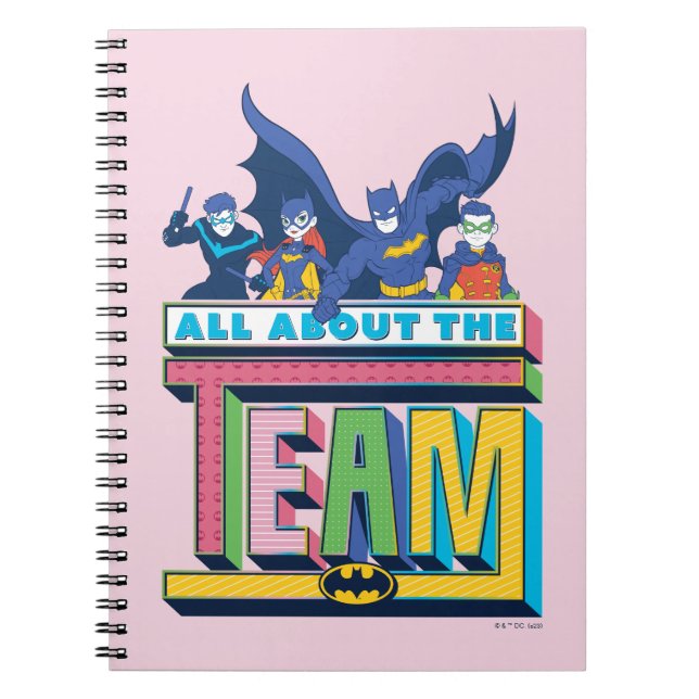 Caderno Espiral Batman | Toda A Equipe (Frente)