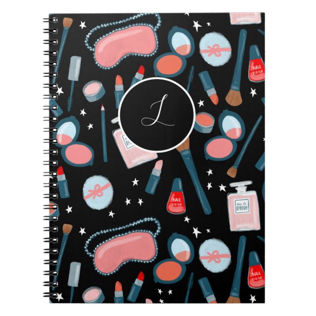 Caderno Espiral Batom adorável maquiagem cosmética beleza notebook (Frente)