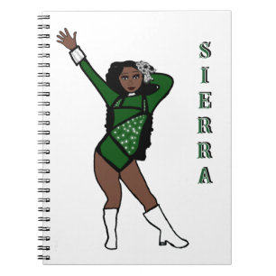 Caderno Espiral Batonista Tartaruga Verde Acento Branco A