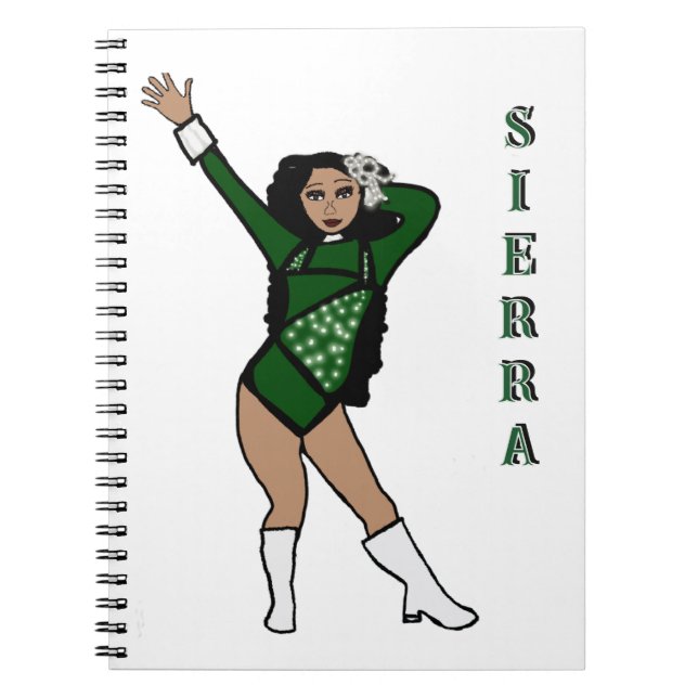 Caderno Espiral Batonista Tartaruga Verde Branco Acento B (Frente)