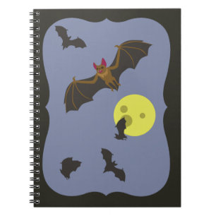 Caderno Espiral Bats de Halloween Spooky