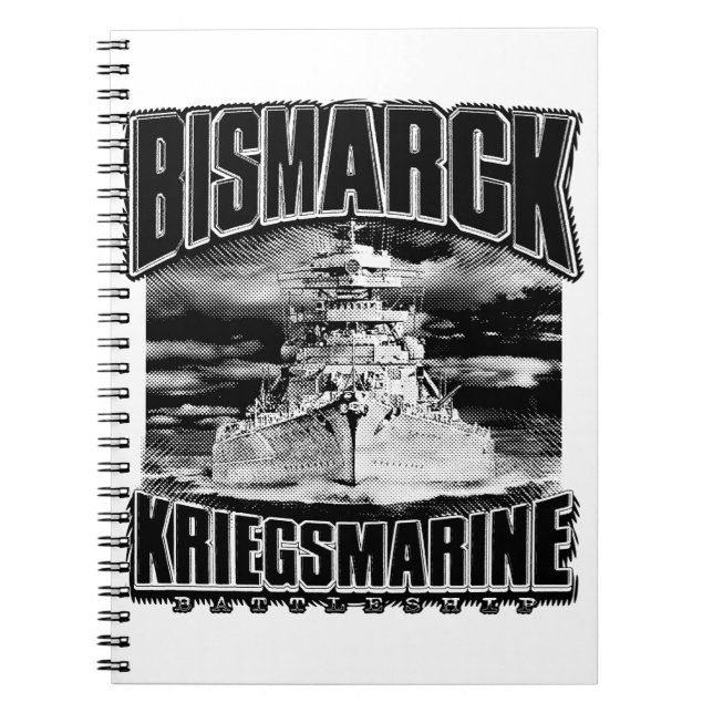 Caderno Espiral Battleship Bismarck (Frente)