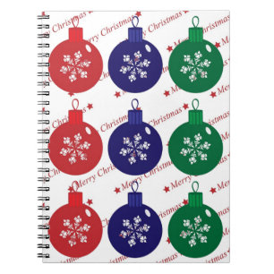 Caderno Espiral Baubles de Natal