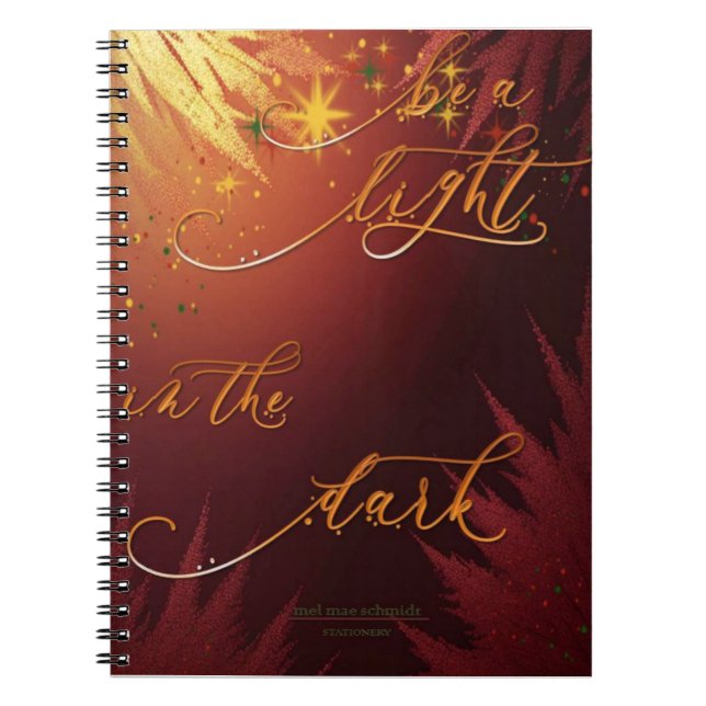 Caderno Espiral Be a Light Mel Mae Schmidt Stationery (Frente)