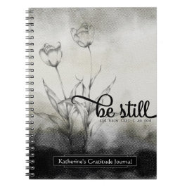 Caderno Espiral Be Still Bible Verse Journal