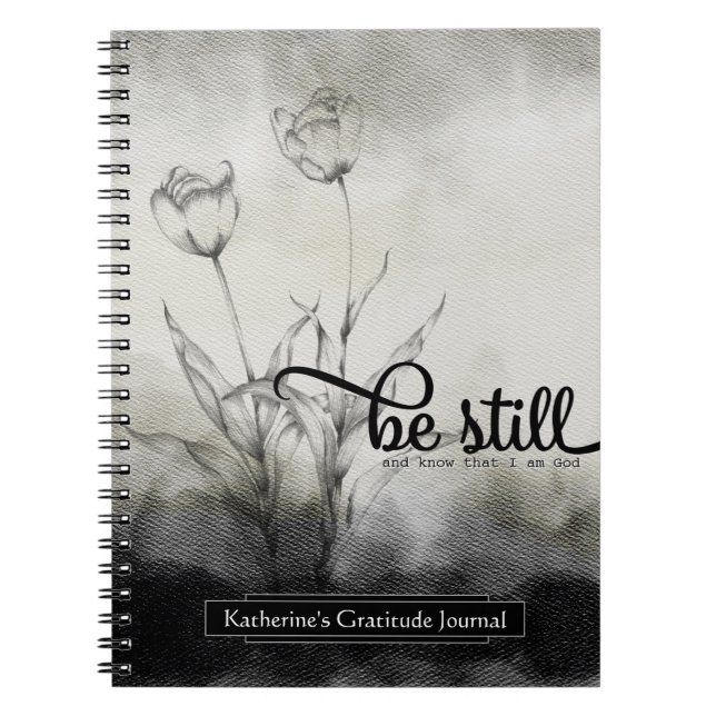 Caderno Espiral Be Still Bible Verse Journal (Frente)