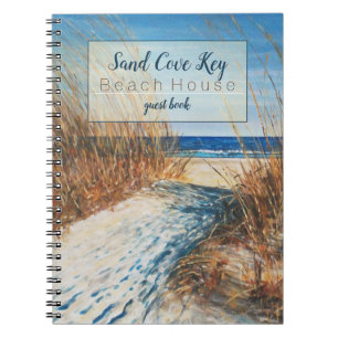 Caderno Espiral Beach Art Vacation Rental Coastal Sands Guest Book