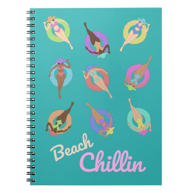 Caderno Espiral Beach Chillin Girls (Frente)