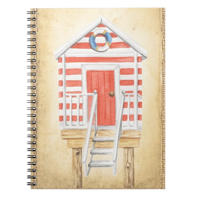 Caderno Espiral Beach Lifeguard Shack Summer (Frente)