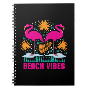 Caderno Espiral Beach Vibes Pink Flamingos-19501