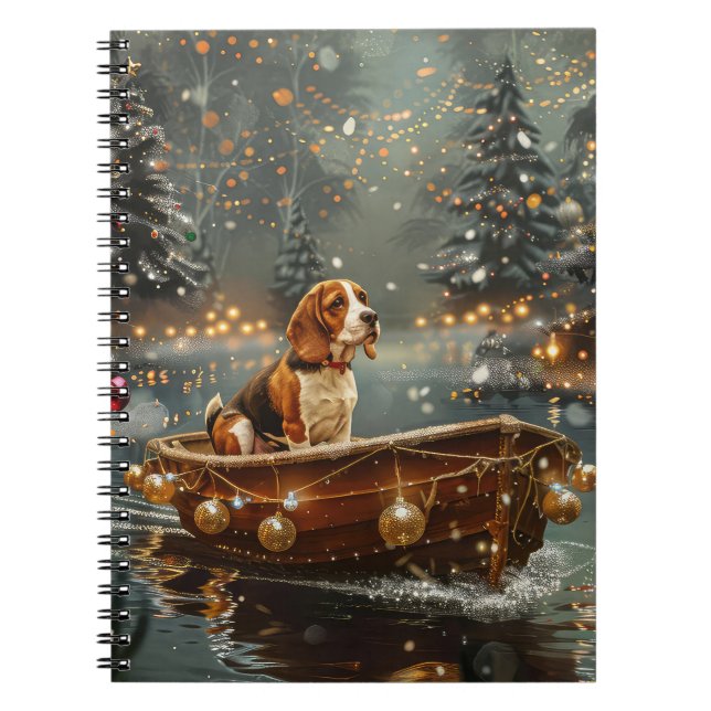 Caderno Espiral Beagle Christmas Festive Voyage (Frente)