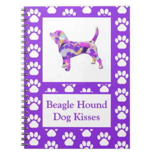 Caderno Espiral Beagle Hound Kisses Silhouette Cute PPY&B