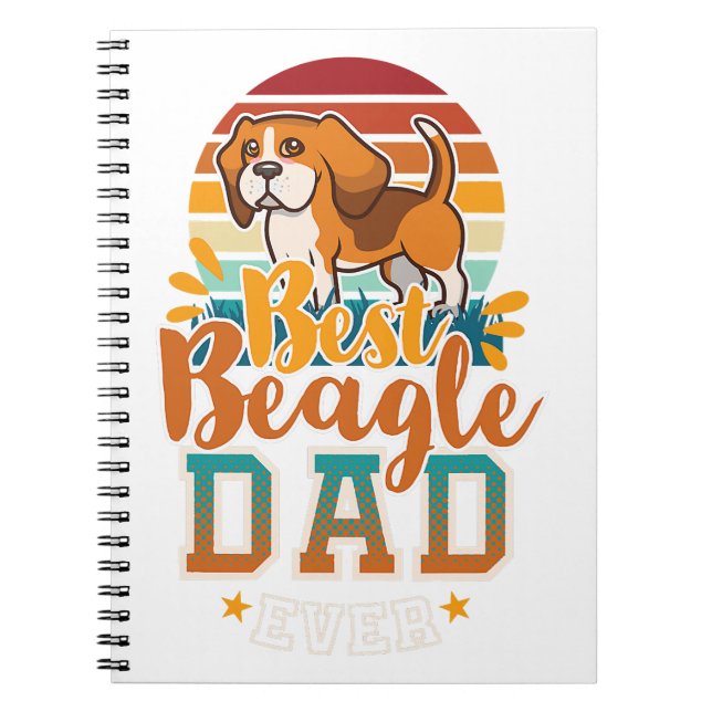 Caderno Espiral beagle pai inglês beagle dog pai longe de amantes  (Frente)