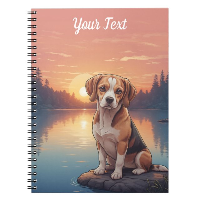 Caderno Espiral Beagle pelo Lago (Frente)