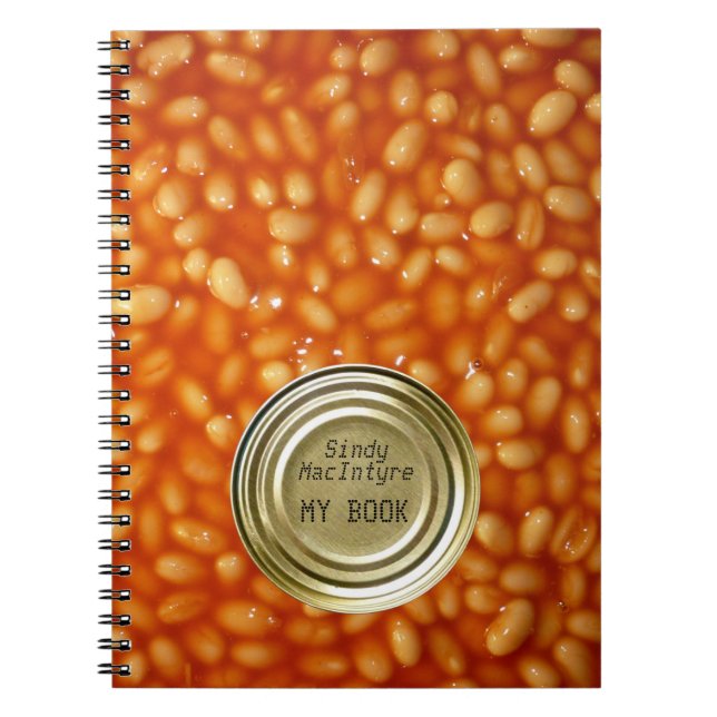 Caderno Espiral Bean cozido personalizado (Frente)
