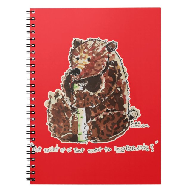 Caderno Espiral Bear Contemplates Hibernation (Frente)