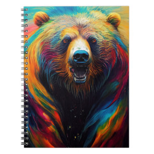 Caderno Espiral Bear Grizzly Animal Discovery Adventure Nature Pla