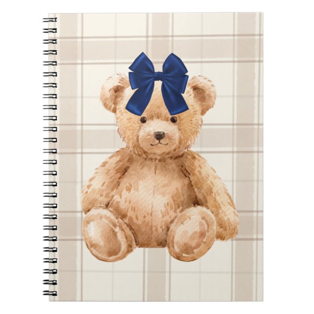 Caderno Espiral Bear with a Bow Blank Journal (Frente)