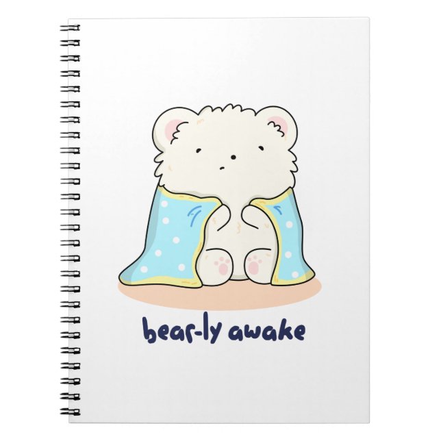 Caderno Espiral Bearly Awake Piada de Urso Sonolento  (Frente)
