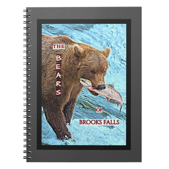 Caderno Espiral Bears of Brooks Falls Vazio Notebook (Frente)