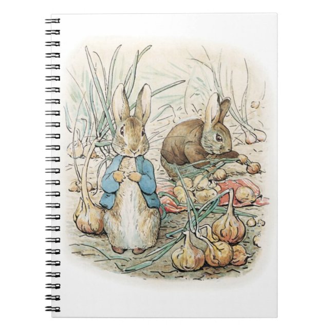 Caderno Espiral Beatriz Potter Peter Rabbit E Benjamin Bunny (Frente)