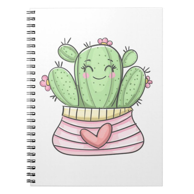 Caderno Espiral Beautiful Cactus Lady (Frente)