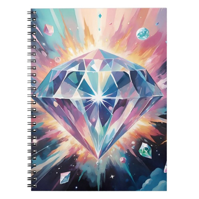 Caderno Espiral Beautiful diamond in space (Frente)