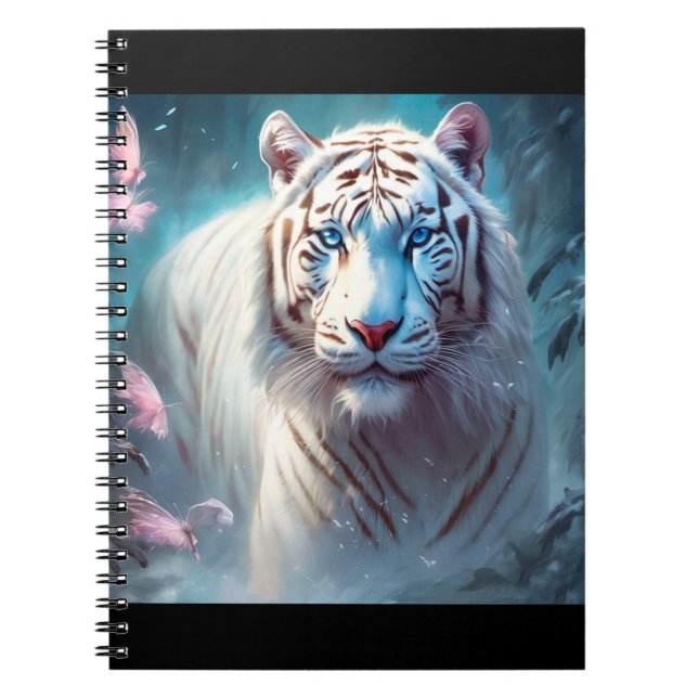 Caderno Espiral Beautiful White tiger (Frente)